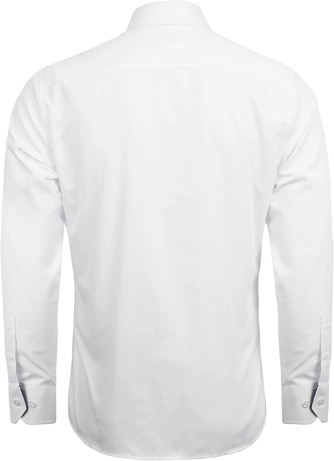 پیراهن مردانه آلیزآل، مناسب برای تجارت، مدل Slim Fit، آستین بلند، طرح تکه دوزی، دکمه دار، سفید + بنفش تیره، XL