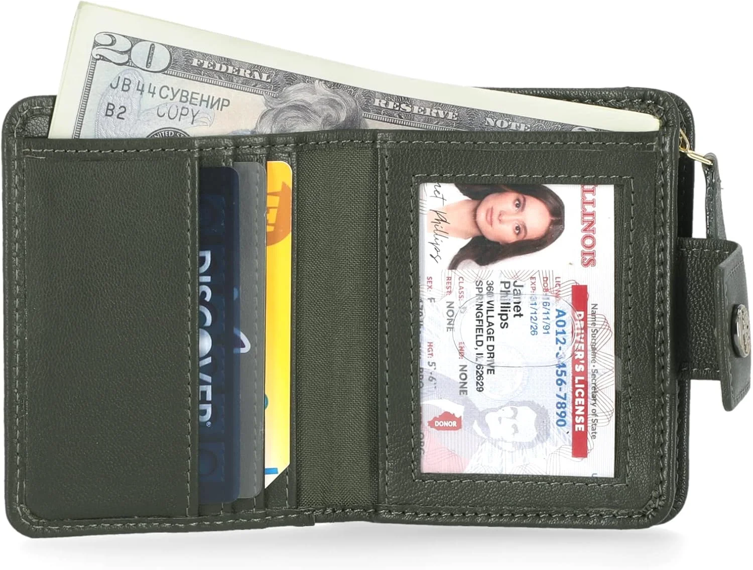 کیف پول چرمی کوچک زنانه Timberland مدل RFID Small Indexer Billfold، برگ انگور، سایز One Size US