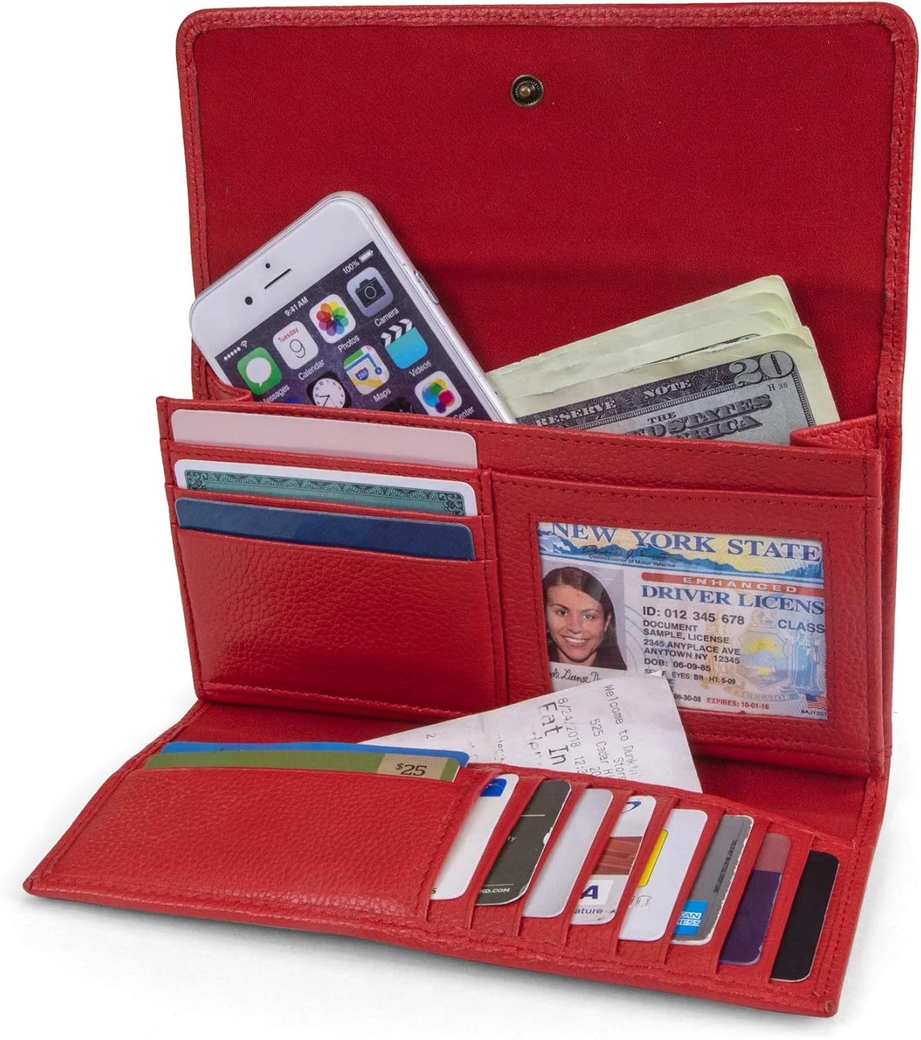 کیف پول چرمی زنانه Timberland مدل RFID Flap Wallet Clutch Organizer کیف پول چرمی زنانه Timberland مدل RFID Flap Wallet Clutch Organizer