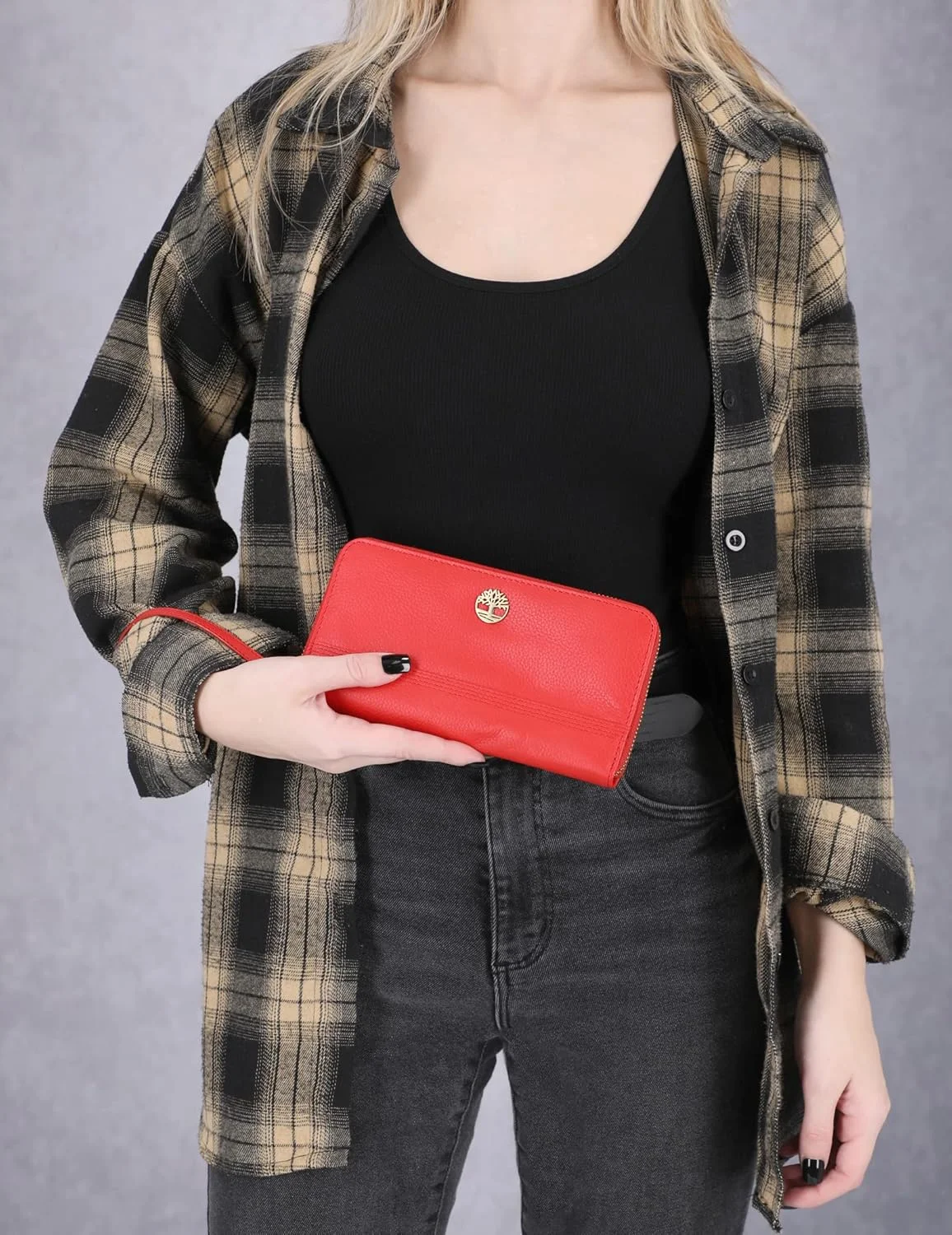 کیف پول چرمی زنانه Timberland مدل RFID Flap Wallet Clutch Organizer کیف پول چرمی زنانه Timberland مدل RFID Flap Wallet Clutch Organizer