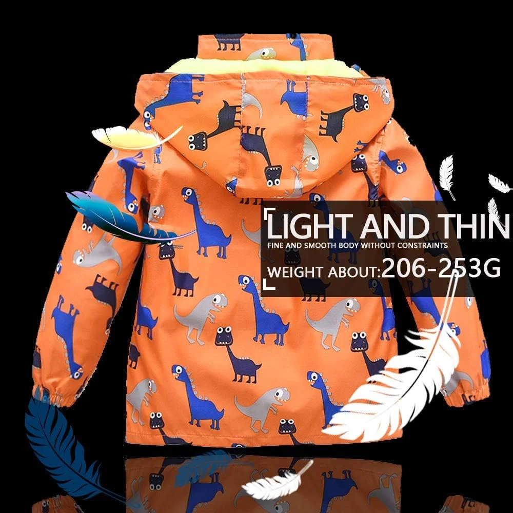 کاپشن بارانی پسرانه دخترانه طرح دایناسور زیپ دار سبک وزن کت بچه گانه کلاه دار ضد آب بادگیر کاپشن بارانی پسرانه دخترانه طرح دایناسور زیپ دار سبک وزن کت بچه گانه کلاه دار ضد آب بادگیر