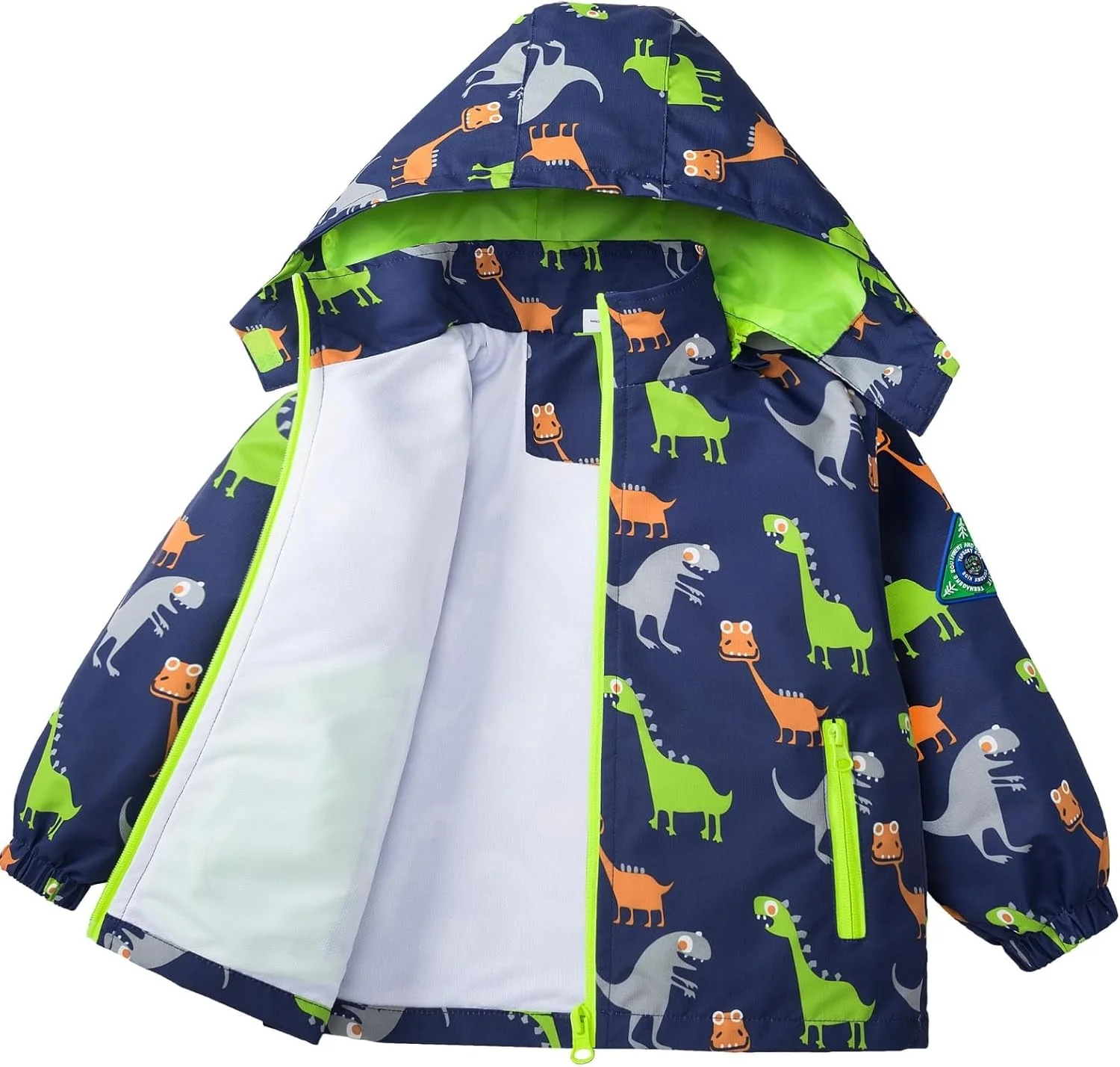 کاپشن بارانی ضد آب پسرانه IjnUhb، هودی زیپدار سبک وزن برای کودکان، طرح دایناسور، کت و لباس بیرونی کاپشن بارانی ضد آب پسرانه IjnUhb، هودی زیپدار سبک وزن برای کودکان، طرح دایناسور، کت و لباس بیرونی