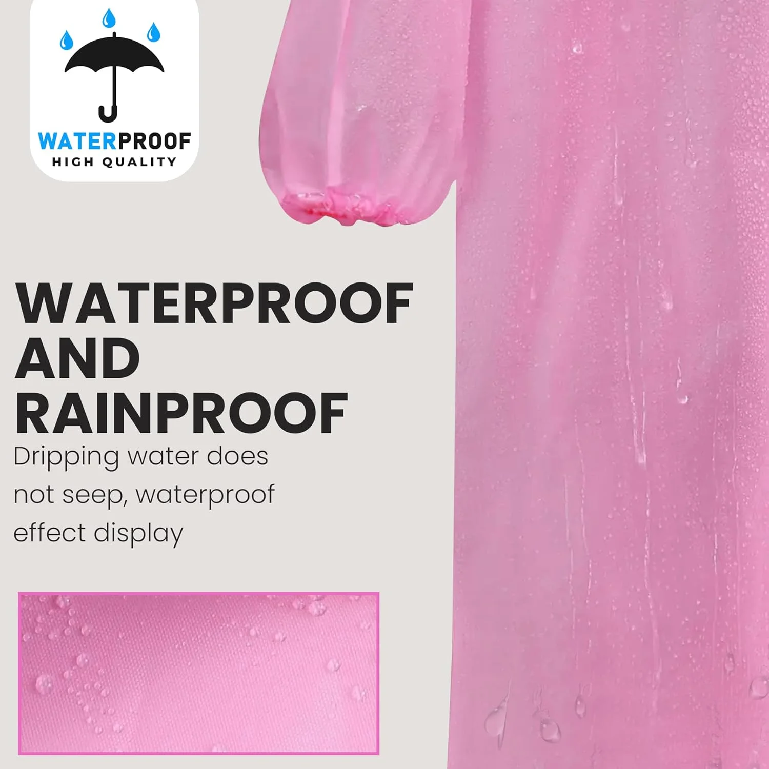 پانچو بارانی یکبار مصرف HiFEN® Unisex - پانچو بارانی سایز بزرگ ضد آب، بارانی اضطراری، بارانی بزرگسالان با کلاه و آستین، ایده آل برای جشنواره ها، پارک های موضوعی، ماهیگیری، کمپینگ