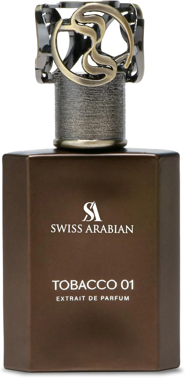 عطر سوییس عربین تنباکو 01 اکستریت د پرفیوم، 50 میلی لیتر، عطر با کیفیت عالی، رایحه унисекс، شرقی، چوبی، عطر ترکیبی لوکس برای زنان و مردان