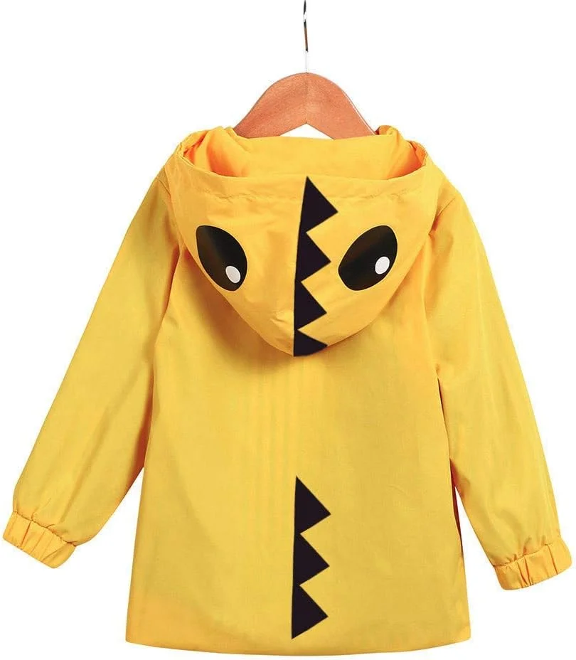 کاپشن بارانی اردکی کودک نوپا پسرانه دخترانه، بارانی زرد کارتونی بامزه، کت کلاه دار بچه گانه، لباس پاییزی زمستانی مدرسه