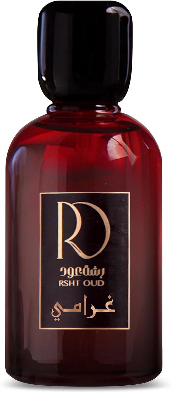 عطر унисекс Rsht Oud Gharami - سمفونی از بادام، وانیل و چوب های عجیب و غریب، ایجاد کننده هاله ای مقاومت ناپذیر