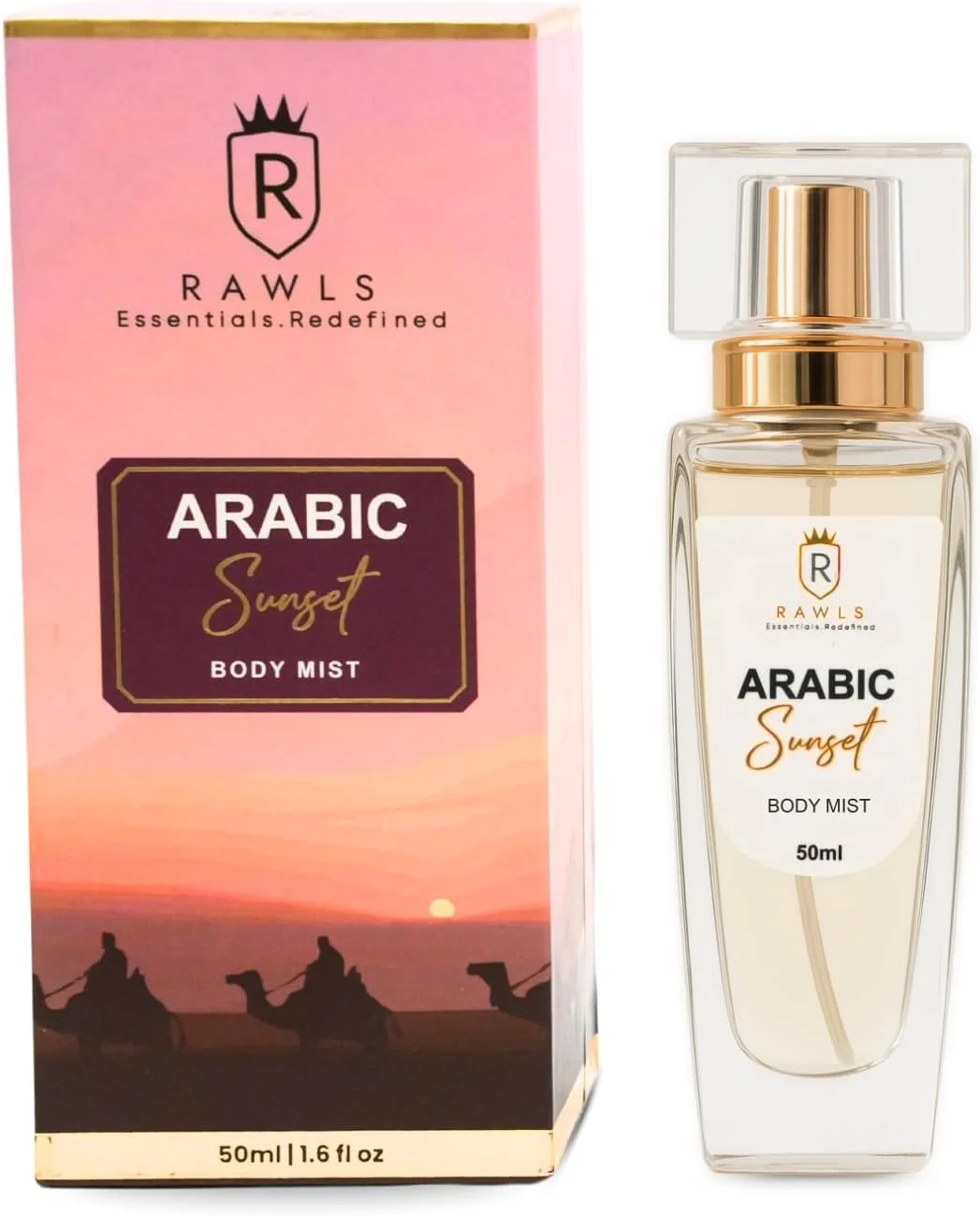 بادی میست زنانه عربی Rawls - میست معطر شرقی ماندگار با رایحه یاس و چوب صندل - اسپری عطر برای طراوت روزانه - 50 میلی لیتر