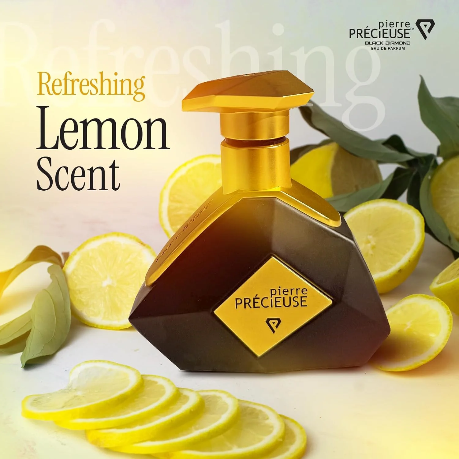عطر унисекс премиум Pierre Precieuse Black Diamond 100ml ترکیبی از رایحه های جسورانه، لوکس بی انتها، جذابیت 24 ساعته برای هر رویداد (لیمو)
