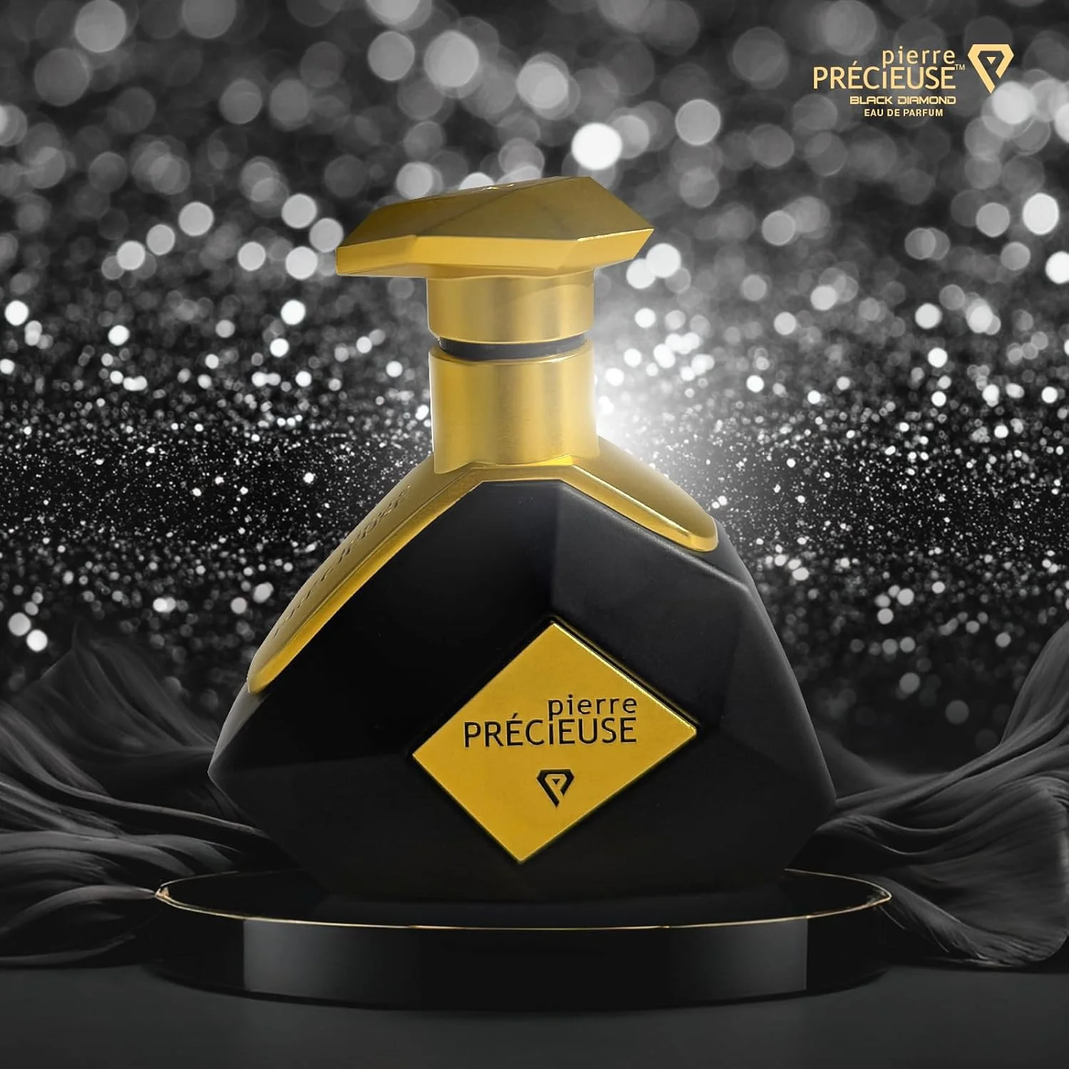 عطر унисекс премиум Pierre Precieuse Black Diamond 100ml ترکیبی از رایحه های جسورانه، لوکس بی انتها، جذابیت 24 ساعته برای هر رویداد (لیمو)