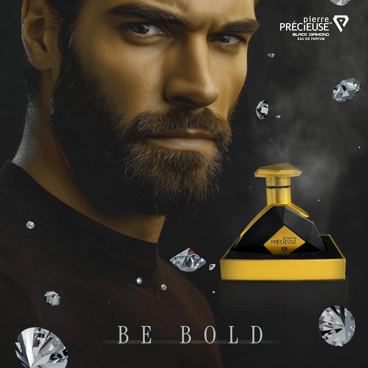 عطر унисекс премиум Pierre Precieuse Black Diamond 100ml ترکیبی از رایحه های جسورانه، لوکس بی انتها، جذابیت 24 ساعته برای هر رویداد (لیمو)