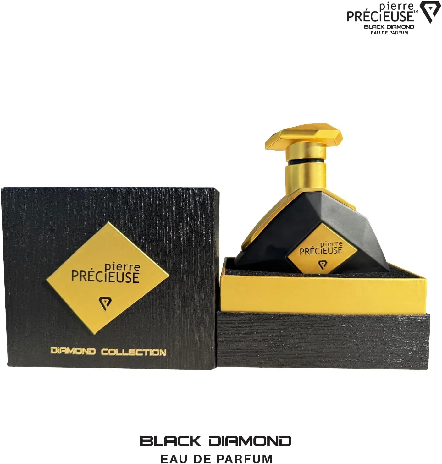 عطر унисекс премиум Pierre Precieuse Black Diamond 100ml ترکیبی از رایحه های جسورانه، لوکس بی انتها، جذابیت 24 ساعته برای هر رویداد (لیمو)