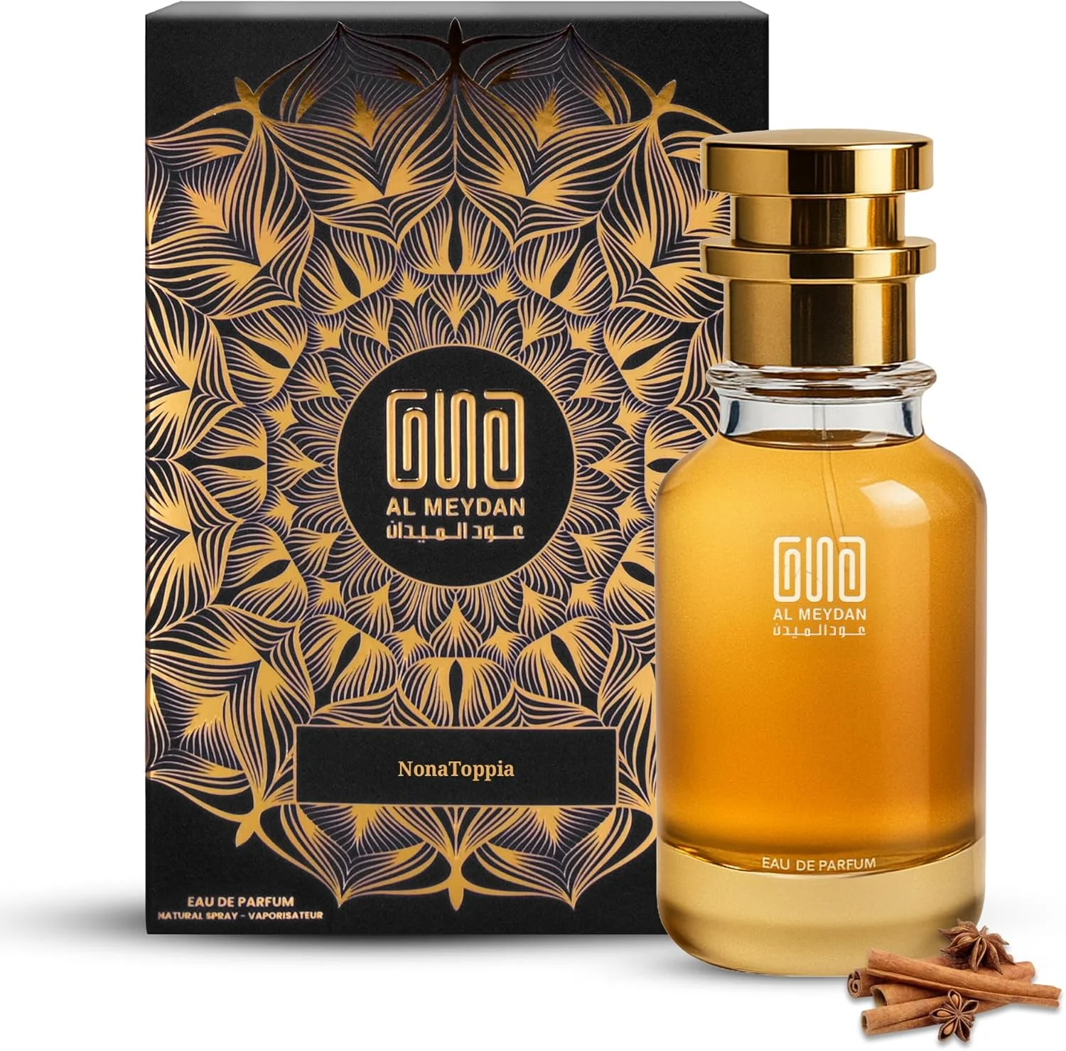 عطر روغنی عود المیدان زنانه و مردانه – الهام گرفته از NonaToppia – عطر روغنی بدون الکل با رایحه رام، موز و دانه تونکا – ماندگاری طولانی، لذیذ و خاص (50 میلی لیتر)