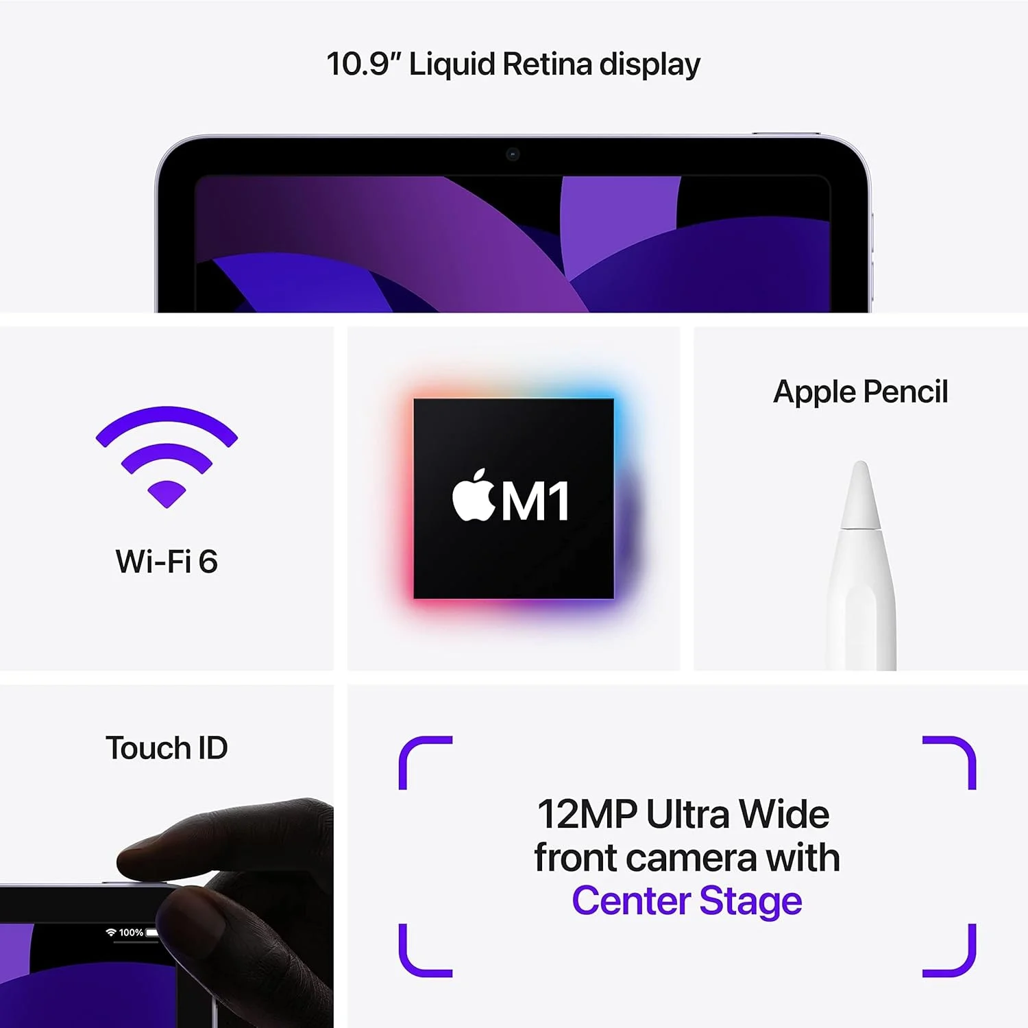 آیپد ایر 10.9 اینچی (بازسازی شده) 2022 اپل (Wi-Fi، 64 گیگابایت) - آبی (نسل پنجم)