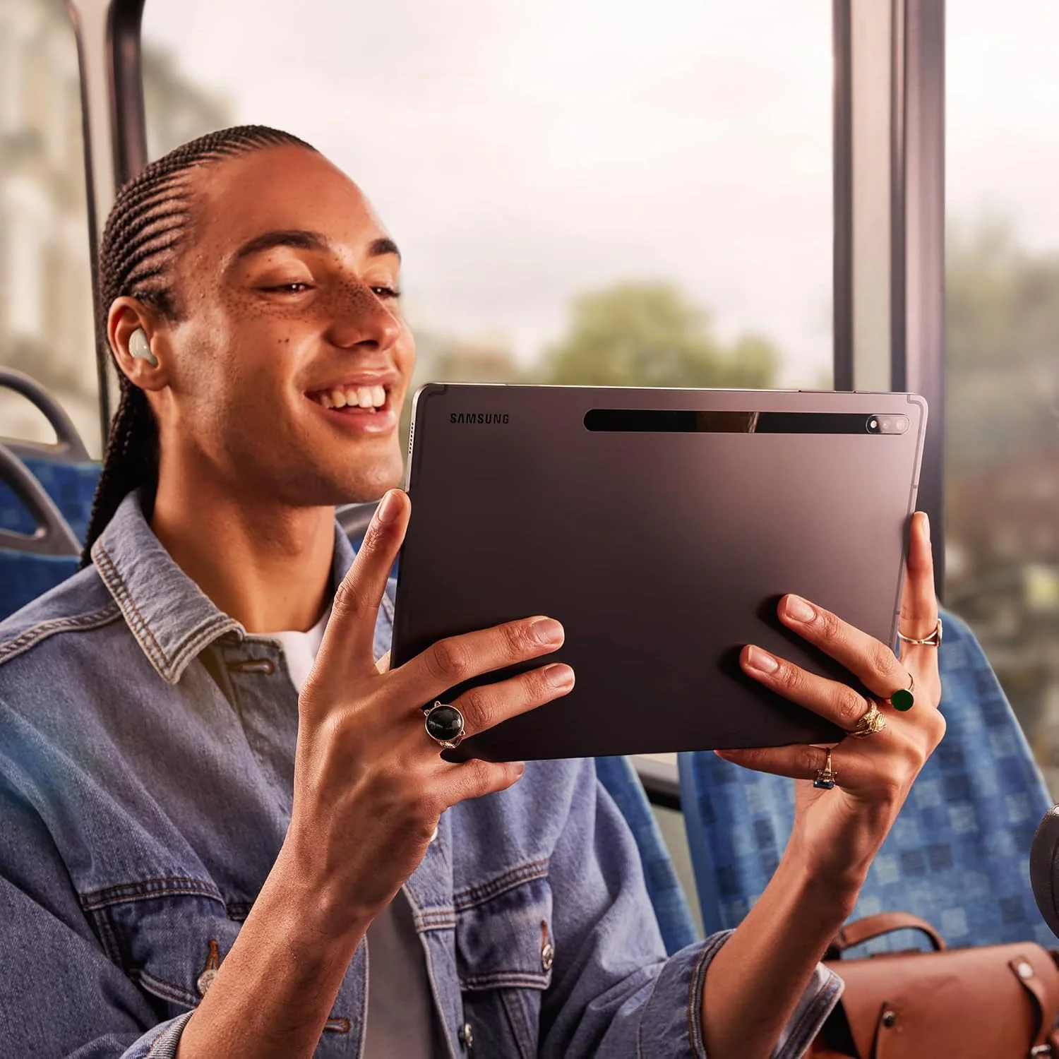تبلت سامسونگ گلکسی تب S8+، 12.4 اینچی، 128 گیگابایت حافظه داخلی، 8 گیگابایت رم، Wi-Fi، تبلت اندرویدی با قلم S Pen، گرافیت، شامل 36 ماه گارانتی سازنده [اختصاصی آمازون]