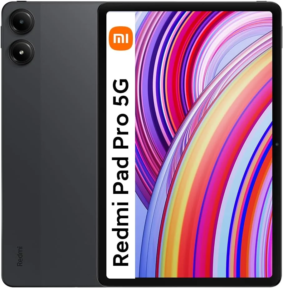 تبلت شیائومی Redmi Pad Pro 5G با صفحه نمایش 12.1 اینچ، 8 + 256 گیگابایت حافظه، دوربین پشتی 8 مگاپیکسلی، باتری 10000 میلی آمپر ساعتی، عمر باتری تا 33.9 روز، تبلت وای فای، مشکی