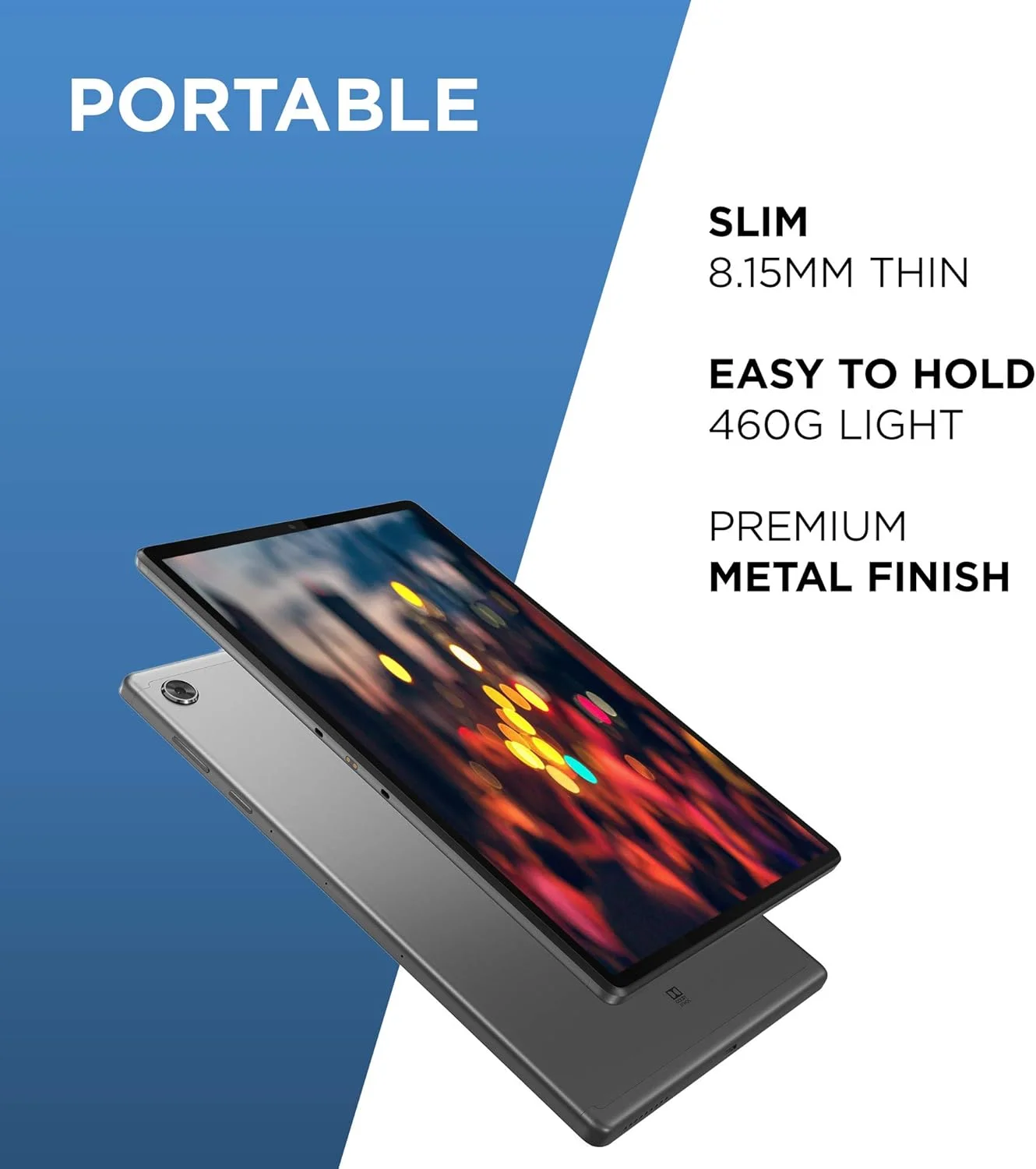 تبلت 10.3 اینچی FHD لنوو Tab M10 Plus به همراه استند شارژ – (هشت هسته ای 2.3 گیگاهرتز، 2 گیگابایت رم، 32 گیگابایت eMMC، اندروید پای) – خاکستری آهنی