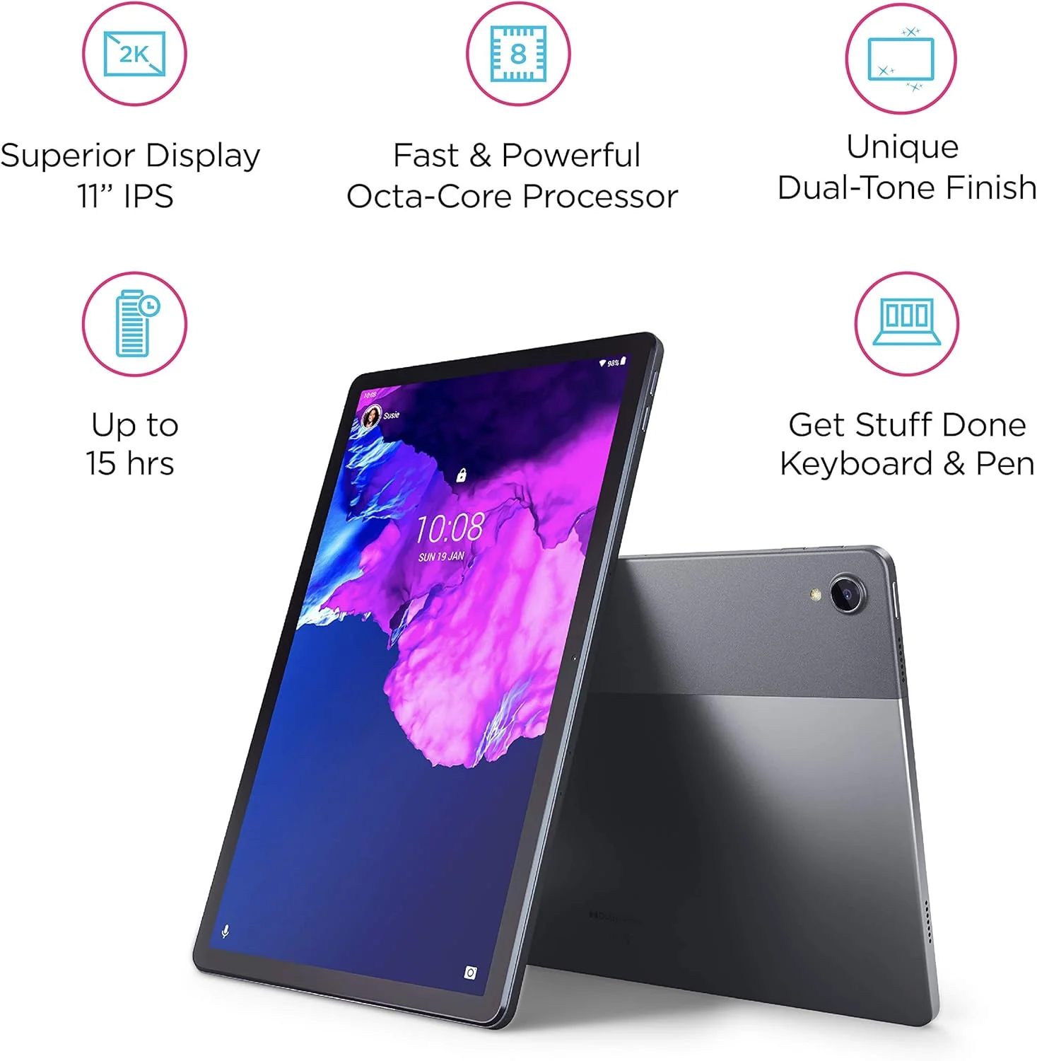 تبلت 11 اینچی 2K لنوو Tab P11 (هشت هسته ای 2.0 گیگاهرتز، 4 گیگابایت رم، 128 گیگابایت حافظه، اندروید 10) - خاکستری تخته سنگی تبلت 11 اینچی 2K لنوو Tab P11 (هشت هسته ای 2.0 گیگاهرتز، 4 گیگابایت رم، 128 گیگابایت حافظه، اندروید 10) - خاکستری تخته سنگی