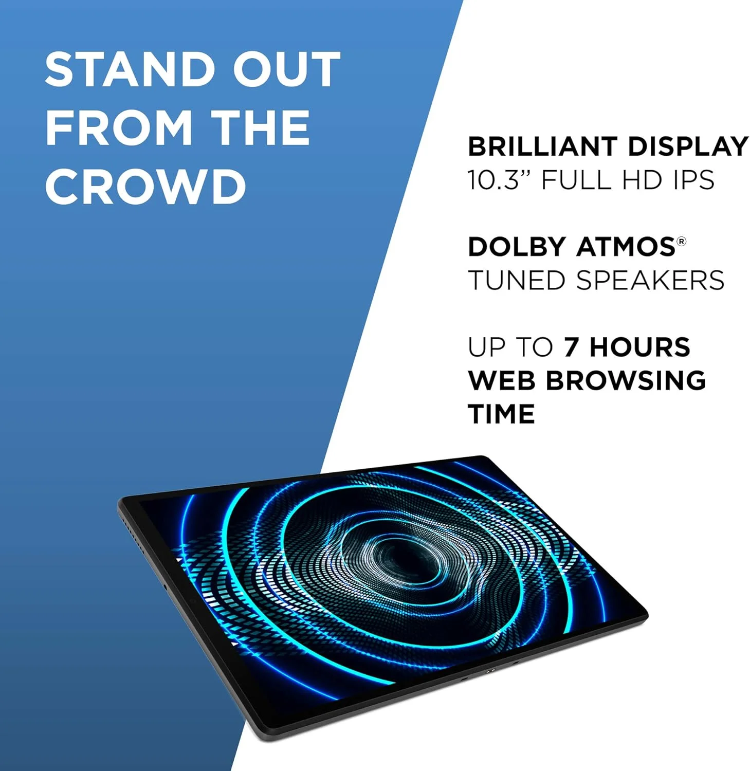 تبلت لنوو Tab M10 Plus با صفحه نمایش 10.3 اینچی FHD - (هشت هسته ای 2.3 گیگاهرتز، 4 گیگابایت رم، 64 گیگابایت eMMC، اندروید پای) - خاکستری آهنی