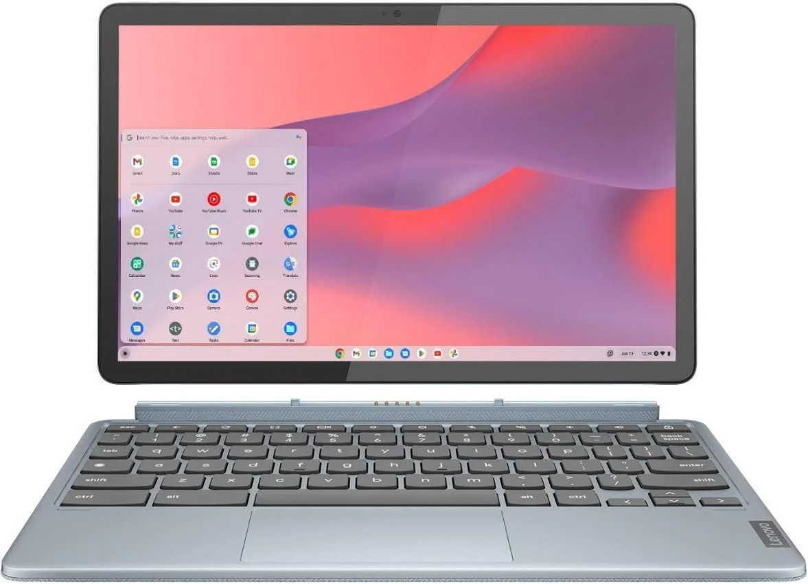 لنوو - IdeaPad Duet 3 Chromebook - تبلت 2 در 1 لمسی 11.0 اینچی (2000x1200) - رم 4G Snapdragon 7cG2 - حافظه 128G eMMC - همراه با صفحه کلید - آبی خاکستری