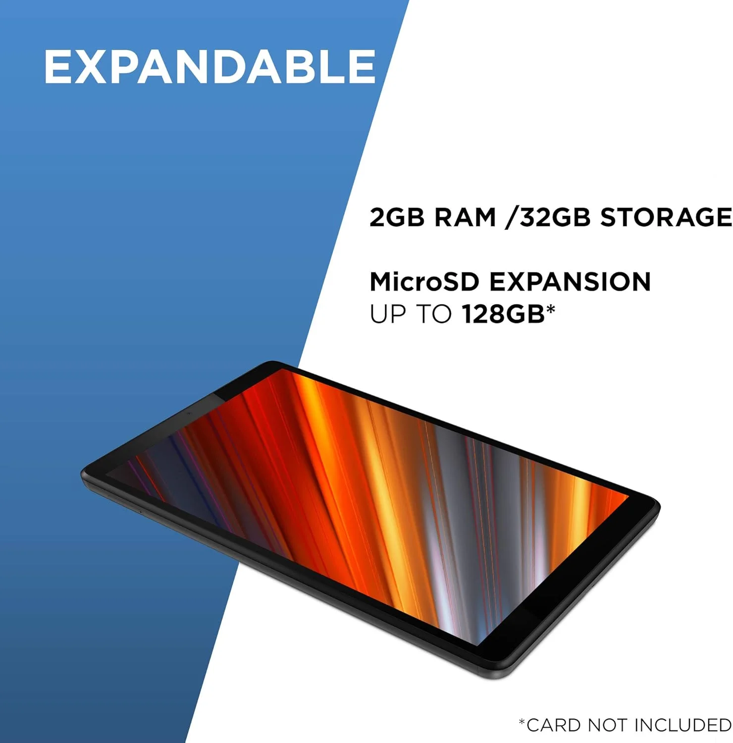 تبلت 8 اینچی HD لنوو Tab M8 - (چهار هسته ای 2.0 گیگاهرتز، 2 گیگابایت رم، 32 گیگابایت eMMC، اندروید پای) - خاکستری آهنی