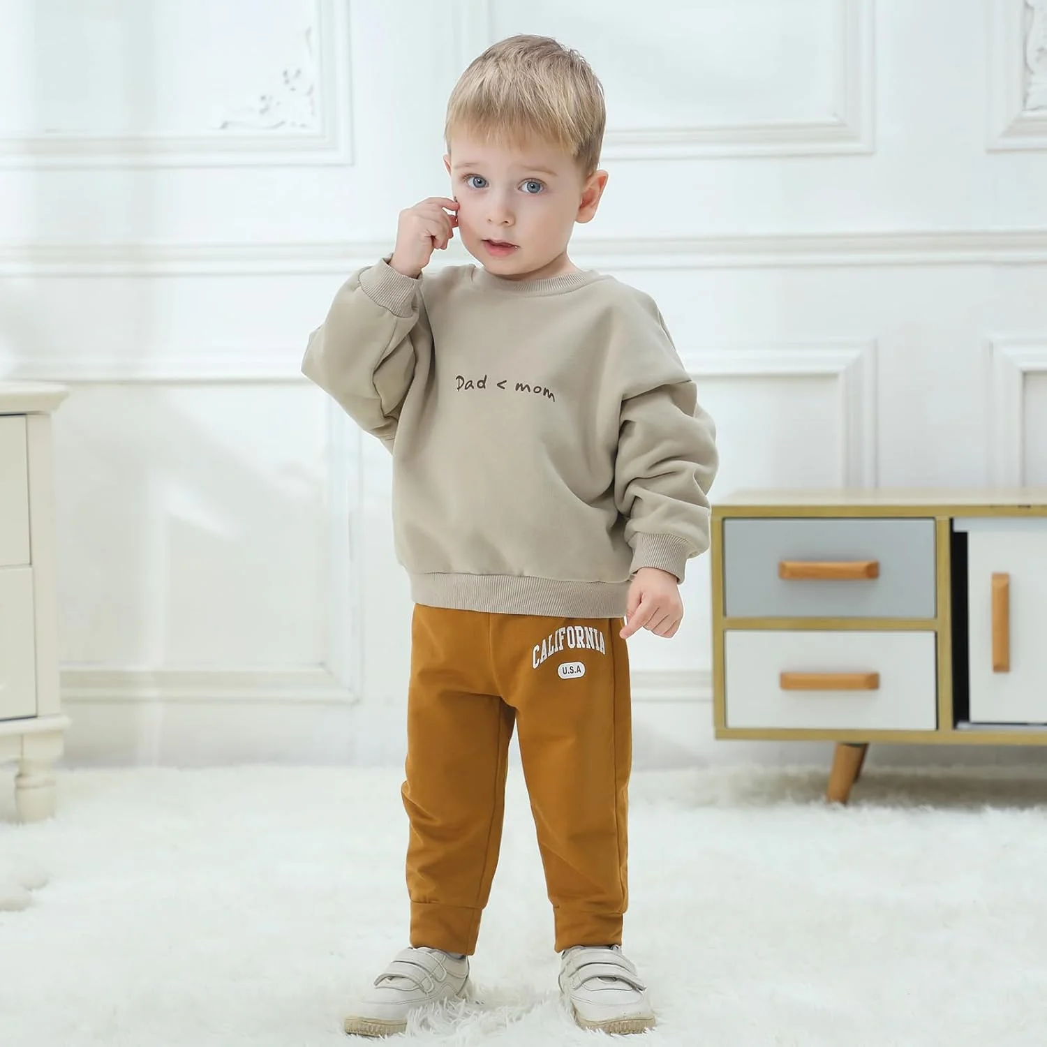 ست 3 عددی شلوار پسرانه U·nikaka، شلوار راحتی کودک نوپا، شلوار ورزشی نوزادی، شلوار و لگینگ پنبه ای انعطاف پذیر