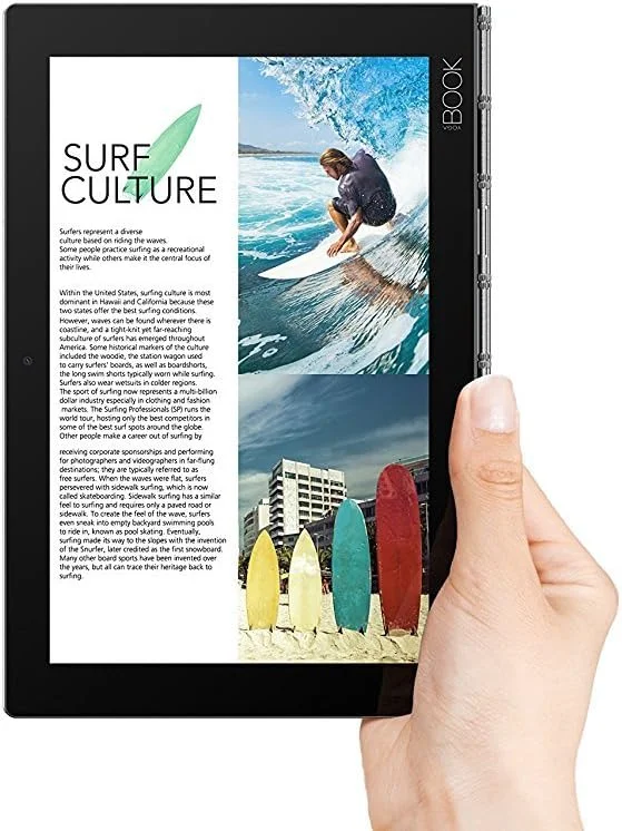 تبلت اندروید Lenovo Yoga Book - FHD 10.1 اینچ - تبلت 2 در 1 (پردازنده Intel Atom x5-Z8550، رم 4 گیگابایتی، SSD 64 گیگابایتی)، طلایی شامپاین، ZA0V0091US (بازسازی شده) (بازسازی شده)