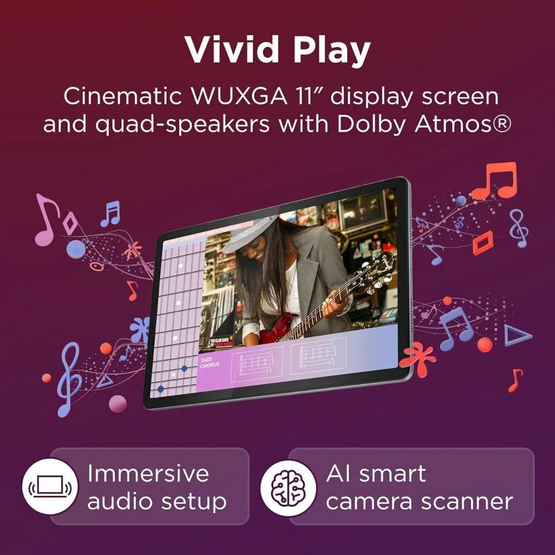 تبلت لنوو Tab M11، نمایشگر 11 اینچی، پردازنده هشت هسته ای MediaTek Helio G88، رم 4 گیگابایتی، حافظه SSD 64 گیگابایتی، رزولوشن 1920x1200 پیکسل، حسگر نور محیط، باتری 10 ساعته، همراه با قلم، خاکستری لونا