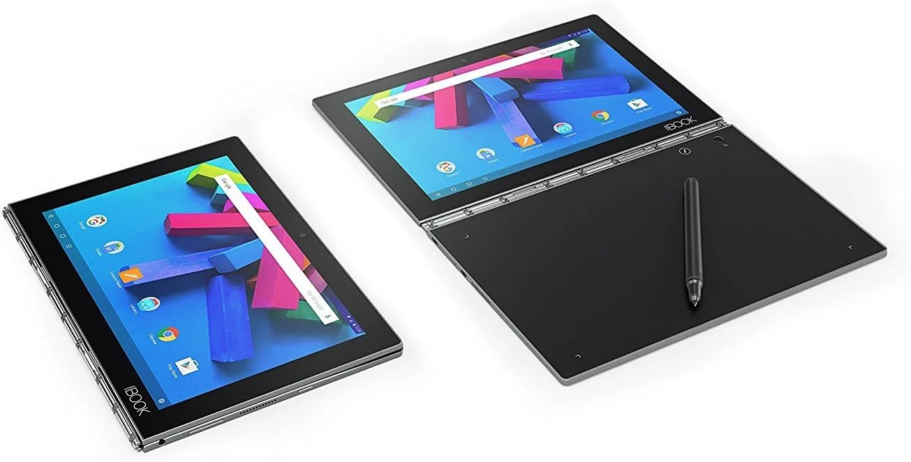 تبلت اندروید Lenovo Yoga Book - FHD 10.1 اینچ - تبلت 2 در 1 (پردازنده Intel Atom x5-Z8550، رم 4 گیگابایتی، SSD 64 گیگابایتی)، طلایی شامپاین، ZA0V0091US (بازسازی شده) (بازسازی شده)