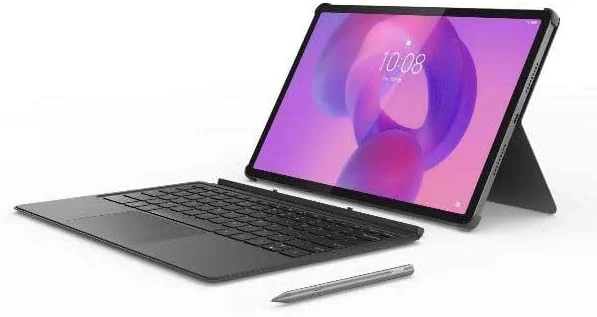تبلت 12.7 اینچی Lenovo Idea Tab Pro نسخه 3K مات (MediaTek Dimensity 8300، رم 8 گیگابایت، حافظه 128 گیگابایت UFS 3.1، نرخ نوسازی 144 هرتز، Wi-Fi 6E، بلوتوث 5.3، اندروید 14) - خاکستری مهتابی + قلم Tab Pen Plus