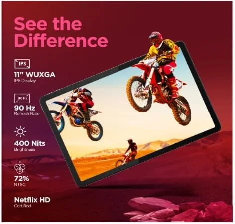 تبلت لنوو Tab K11 به همراه قلم | 4G (LTE) + Wi-Fi | 8 گیگابایت رم، 128 گیگابایت رام (قابل ارتقا تا 1 ترابایت) | صفحه نمایش 11 اینچی، نرخ تازه سازی 90 هرتز | چهار بلندگو با Dolby Atmos | دوربین پشتی 13 مگاپیکسلی با 1 سال گارانتی ADP، سبز