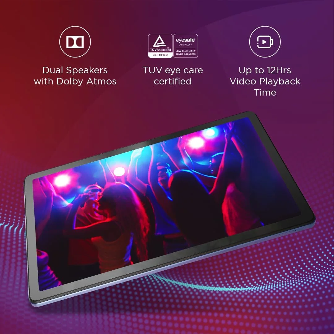 تبلت لنوو Tab M10 5G | 10.6 اینچ (26.9 سانتی متر) | 6 گیگابایت رم، 128 گیگابایت قابل ارتقا | Wi-Fi + 5G | نرخ نوسازی 90 هرتز، صفحه نمایش 2K (2000x1200) | بلندگوهای دوگانه با Dolby Atmos | اندروید 13 | پردازنده هشت هسته ای (آبی تیره، ZACT0030IN) تبلت لنوو Tab M10 5G | 10.6 اینچ (26.9 سانتی متر) | 6 گیگابایت رم، 128 گیگابایت قابل ارتقا | Wi-Fi + 5G | نرخ نوسازی 90 هرتز، صفحه نمایش 2K (2000x1200) | بلندگوهای دوگانه با Dolby Atmos | اندروید 13 | پردازنده هشت هسته ای (آبی تیره، ZACT0030IN)