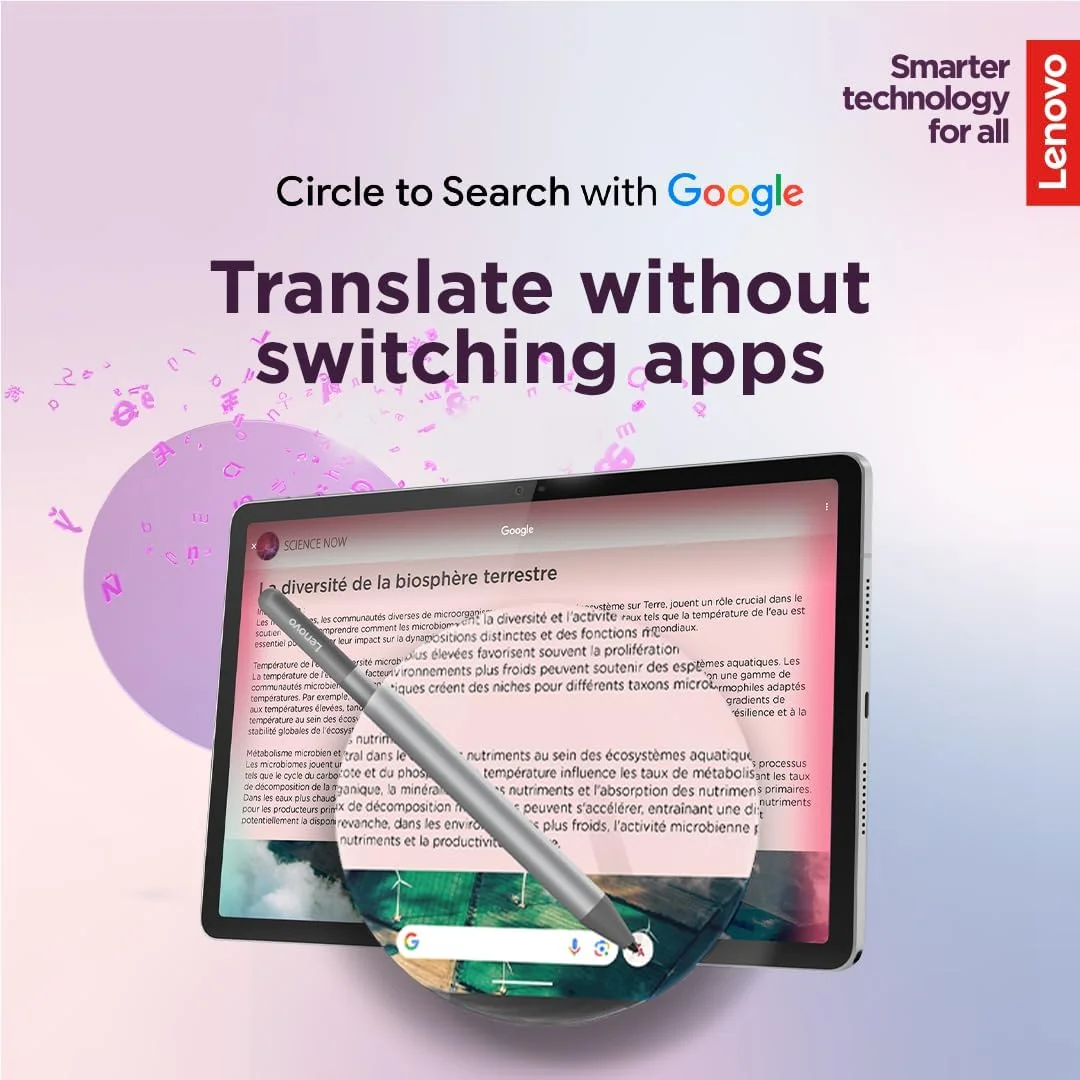 تبلت 11 اینچی لنوو Idea Tab، نمایشگر 2.5K، رم 8 گیگابایتی، حافظه 256 گیگابایتی، WiFi، اندروید، همراه با قلم، خاکستری قمری [ZAFR0836AE]