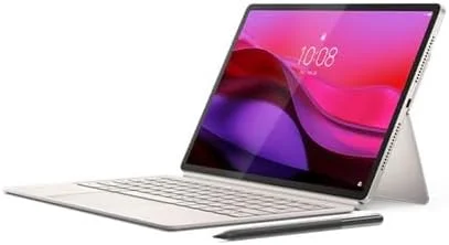 لنوو - یوگا تب پلاس - تبلت 12.7 اینچی 3K (2944 x 1840) - 256 گیگابایت به همراه پایه کیبورد + قلم - صدفی 16 گیگابایت LPDDR5X قدرت محاسباتی هوش مصنوعی ZAEG0096US