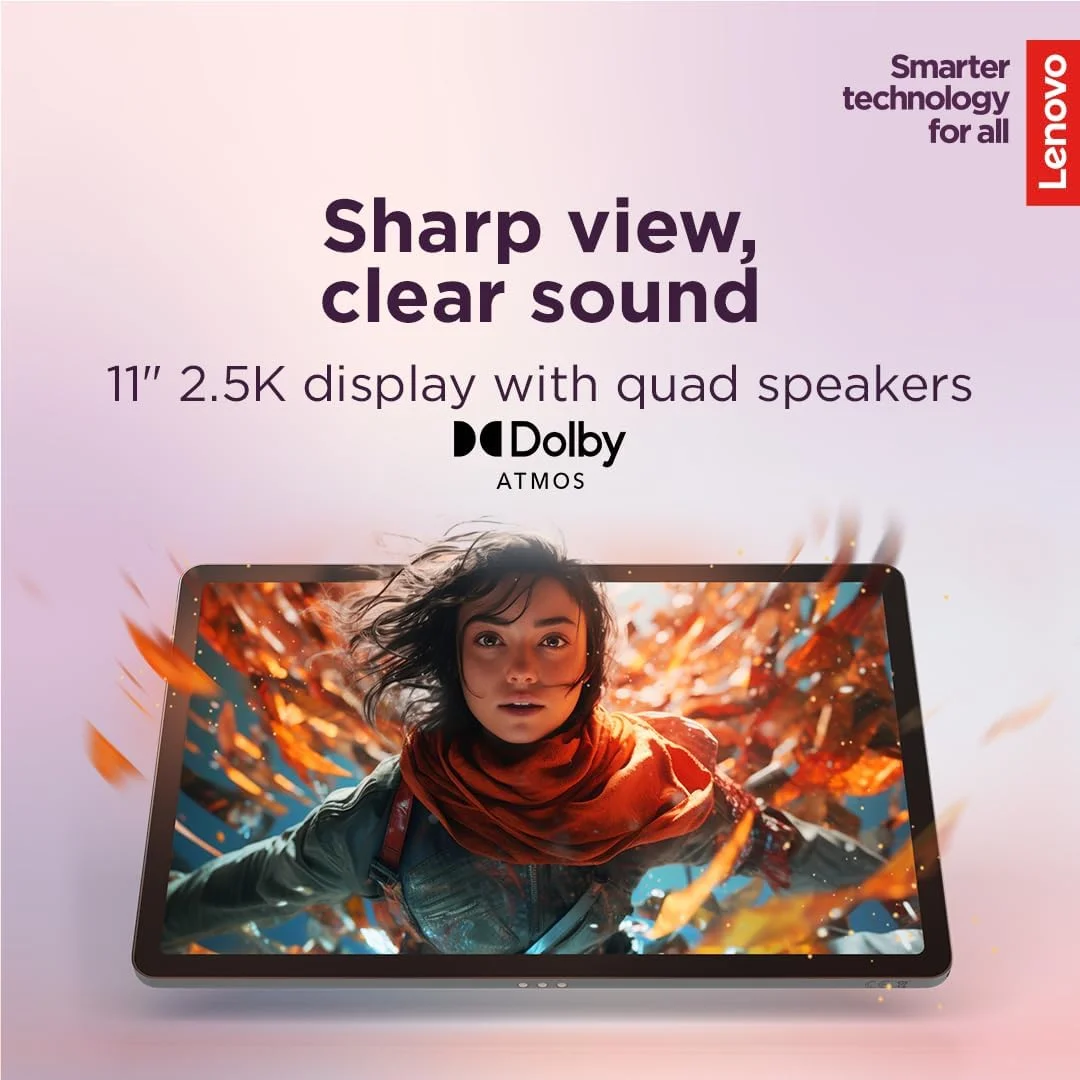 تبلت 11 اینچی لنوو Idea Tab، نمایشگر 2.5K، رم 8 گیگابایتی، حافظه 128 گیگابایتی، 5G + WiFi، اندروید، همراه با قلم، خاکستری قمری [ZAFM0640AE]