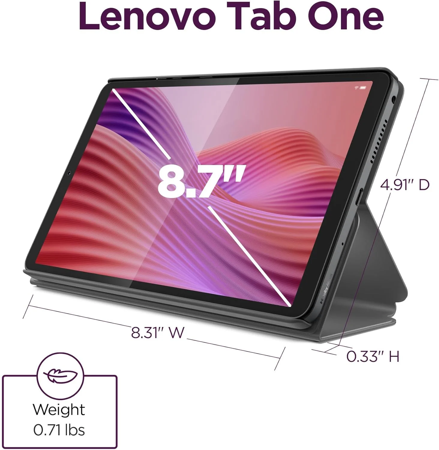 تبلت سبک وزن Lenovo Tab One - تا 12.5 ساعت پخش یوتیوب - صفحه نمایش 8.7 اینچی HD - حافظه 4 گیگابایتی - حافظه داخلی 64 گیگابایتی - MediaTek Helio G85 - شامل کیف محافظ تبلت سبک وزن Lenovo Tab One - تا 12.5 ساعت پخش یوتیوب - صفحه نمایش 8.7 اینچی HD - حافظه 4 گیگابایتی - حافظه داخلی 64 گیگابایتی - MediaTek Helio G85 - شامل کیف محافظ