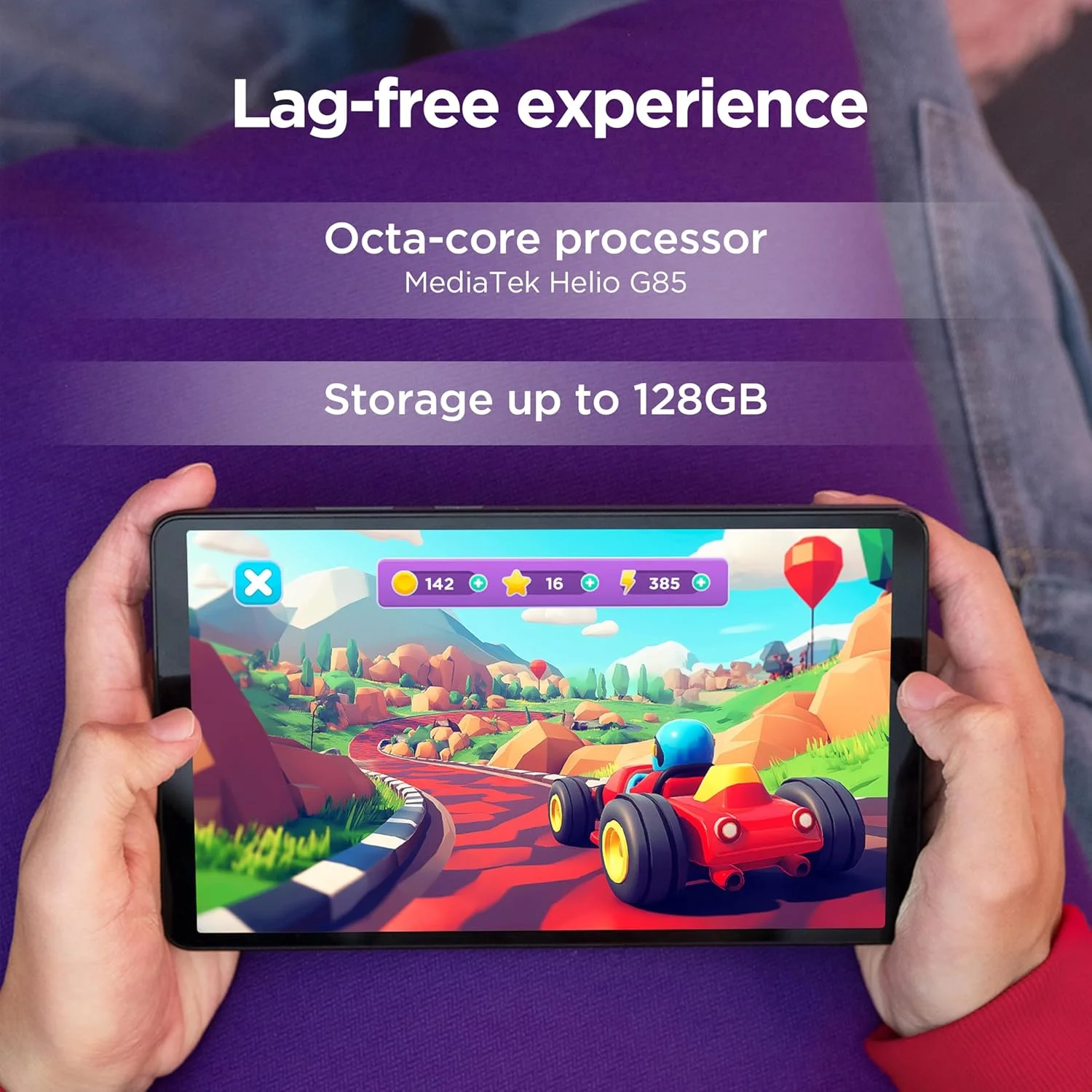 تبلت لنوو Tab One 4G LTE به همراه کاور شفاف، 9 اینچ HD (1340x800) IPS 480nits ضد اثر انگشت، صفحه نمایش لمسی، پردازنده MediaTek Helio G85، رم 4 گیگابایت، 128 گیگابایت، اندروید 14 - [ZAF10106AE]، خاکستری لونا