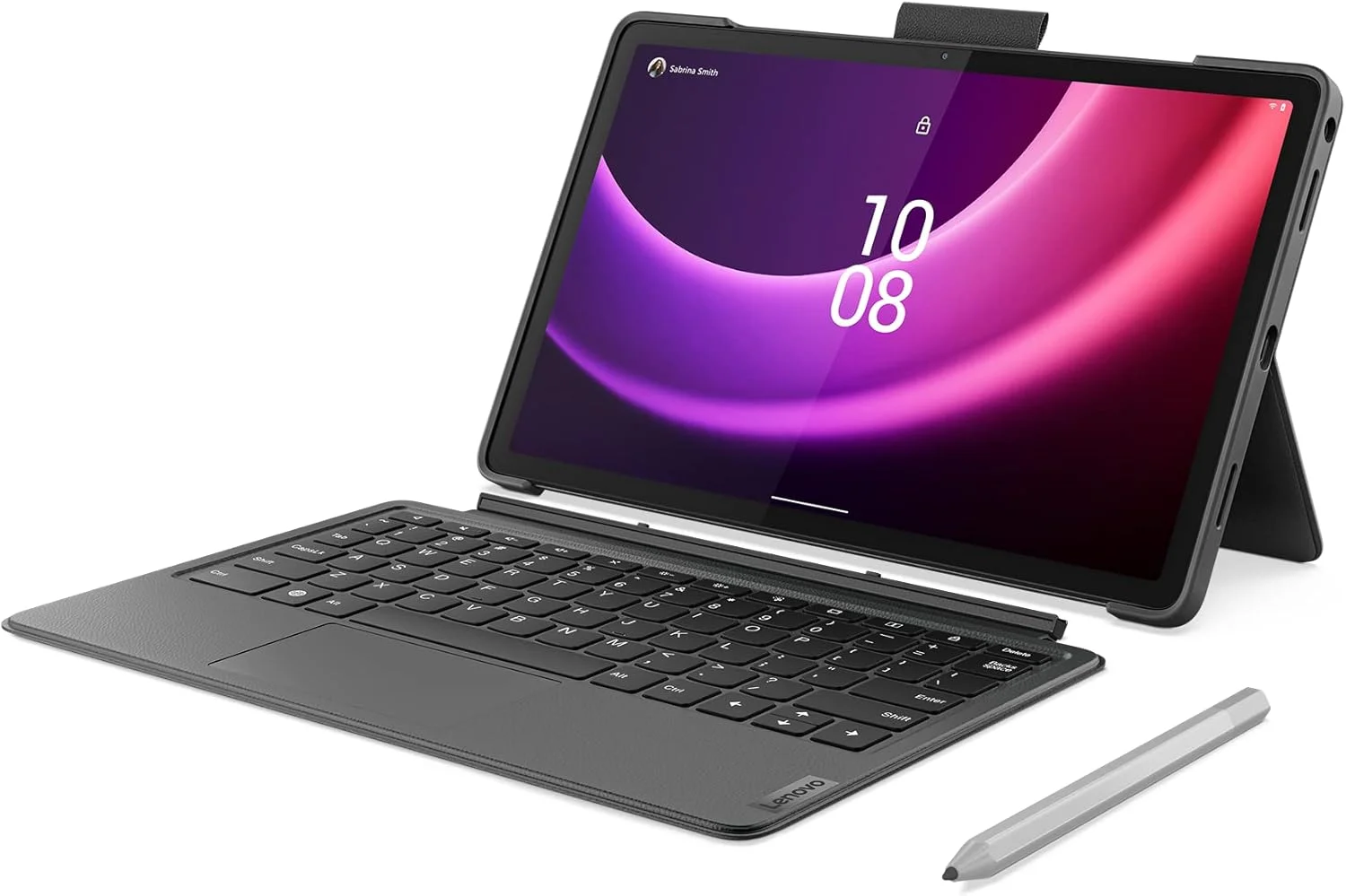 تبلت لنوو Tab P11 TB-350FU به همراه قلم Precision Pen 2 و کیبورد، نمایشگر 11.5 اینچی 2K (2000x1200) 120 هرتز Gorilla® Glass، رم 4 گیگابایتی، حافظه SSD 128 گیگابایتی، دوربین پشتی 12 مگاپیکسلی با فلاش، اندروید 12L، خاکستری - [ZABF0321AE] (بازسازی شده)
