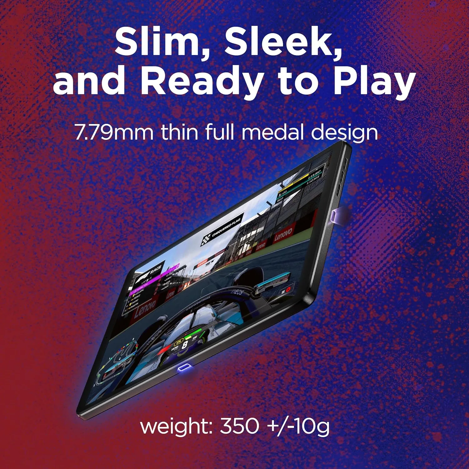 تبلت لنوو Legion با صفحه نمایش 8.8 اینچی 2.5K تا 900 نیت 165 هرتز + کاور فولیو و محافظ صفحه شیشه ای با پردازنده Snapdragon(r) 8 Gen 3، رم 12 گیگابایتی، حافظه 256 گیگابایتی، پردازنده گرافیکی Adreno، دو پورت USB-C، اندروید 14، مشکی اکلیپس [ZAEF0016AE]