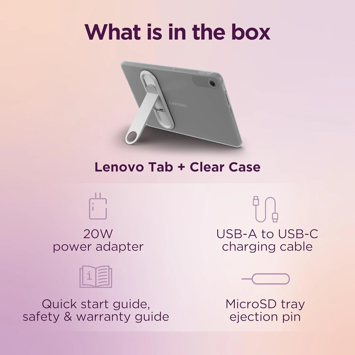 تبلت لنوو به همراه کاور شفاف، صفحه نمایش 10.1 اینچی WUXGA (1920x1200) 400nits ضد اثر انگشت، پردازنده MediaTek Helio G85، رم 4 گیگابایتی، حافظه 128 گیگابایتی، اندروید 14، خاکستری لونا - [ZAEH0026AE]