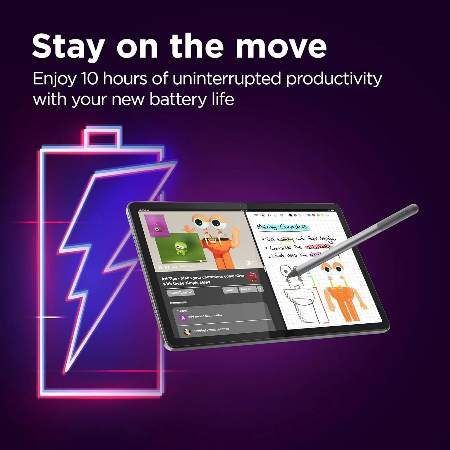 تبلت لنوو Tab M11 به همراه کاور و قلم، نمایشگر لمسی 11 اینچی WUXGA (1920x1200) IPS 400nits ضد اثر انگشت 90 هرتز، پردازنده MediaTek Helio G88، رم 4 گیگابایتی، حافظه 128 گیگابایتی، اندروید 13 - [ZADA0189AE]