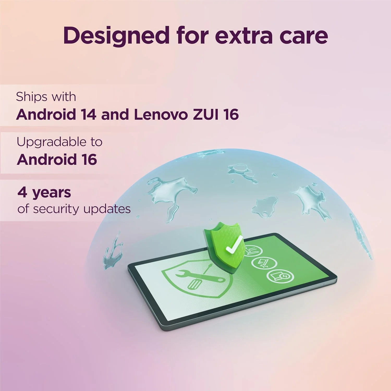 تبلت لنوو به همراه کاور شفاف، صفحه نمایش 10.1 اینچی WUXGA (1920x1200) 400nits ضد اثر انگشت، پردازنده MediaTek Helio G85، رم 4 گیگابایتی، حافظه 128 گیگابایتی، اندروید 14، خاکستری لونا - [ZAEH0026AE]