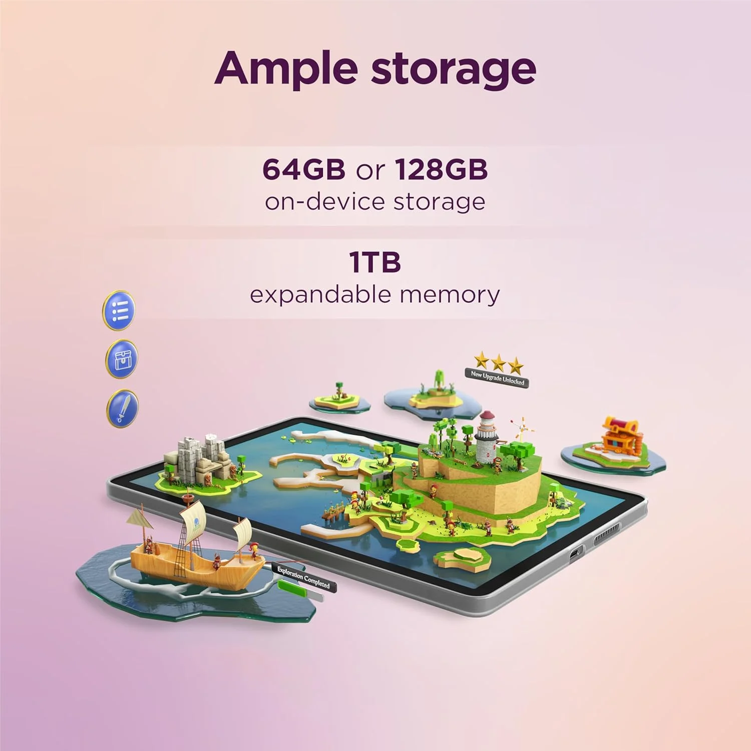 تبلت لنوو به همراه کاور شفاف، 10.1 اینچ WUXGA (1920x1200) 400nits ضد اثر انگشت، پردازنده MediaTek Helio G85، تماس صوتی 4G LTE، رم 4 گیگابایت، حافظه 128 گیگابایت، اندروید 14، خاکستری لونا - [ZAEJ0000AE]