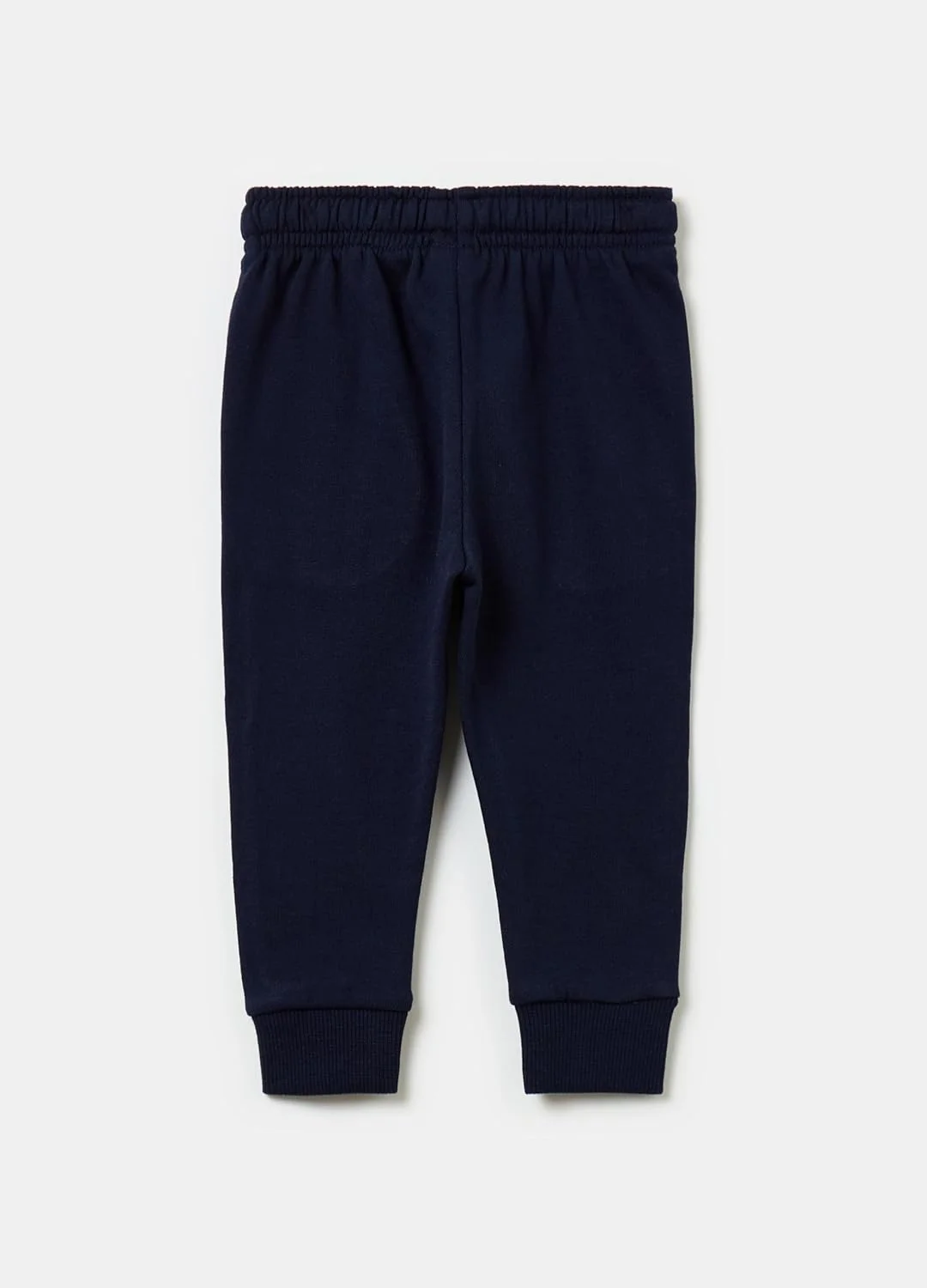 شلوار جاگر پشمی پسرانه OVS با بند کشی و طرح چاپی سایز 30-36 ماه آبی