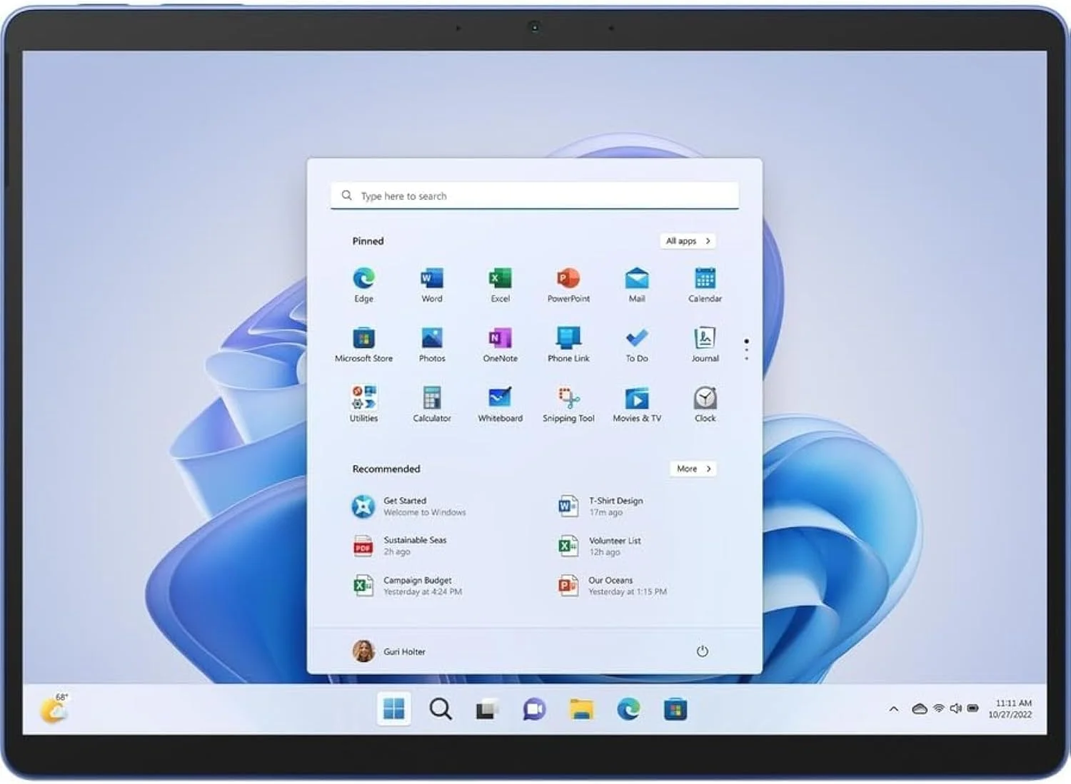 تبلت مایکروسافت Surface Pro 9 - 13 اینچ - Core i7 نسل 12 i7-1265U ده هسته ای (10 هسته) - 16 گیگابایت رم - 512 گیگابایت SSD - ویندوز 11 پرو 64 بیتی - یاقوت کبود