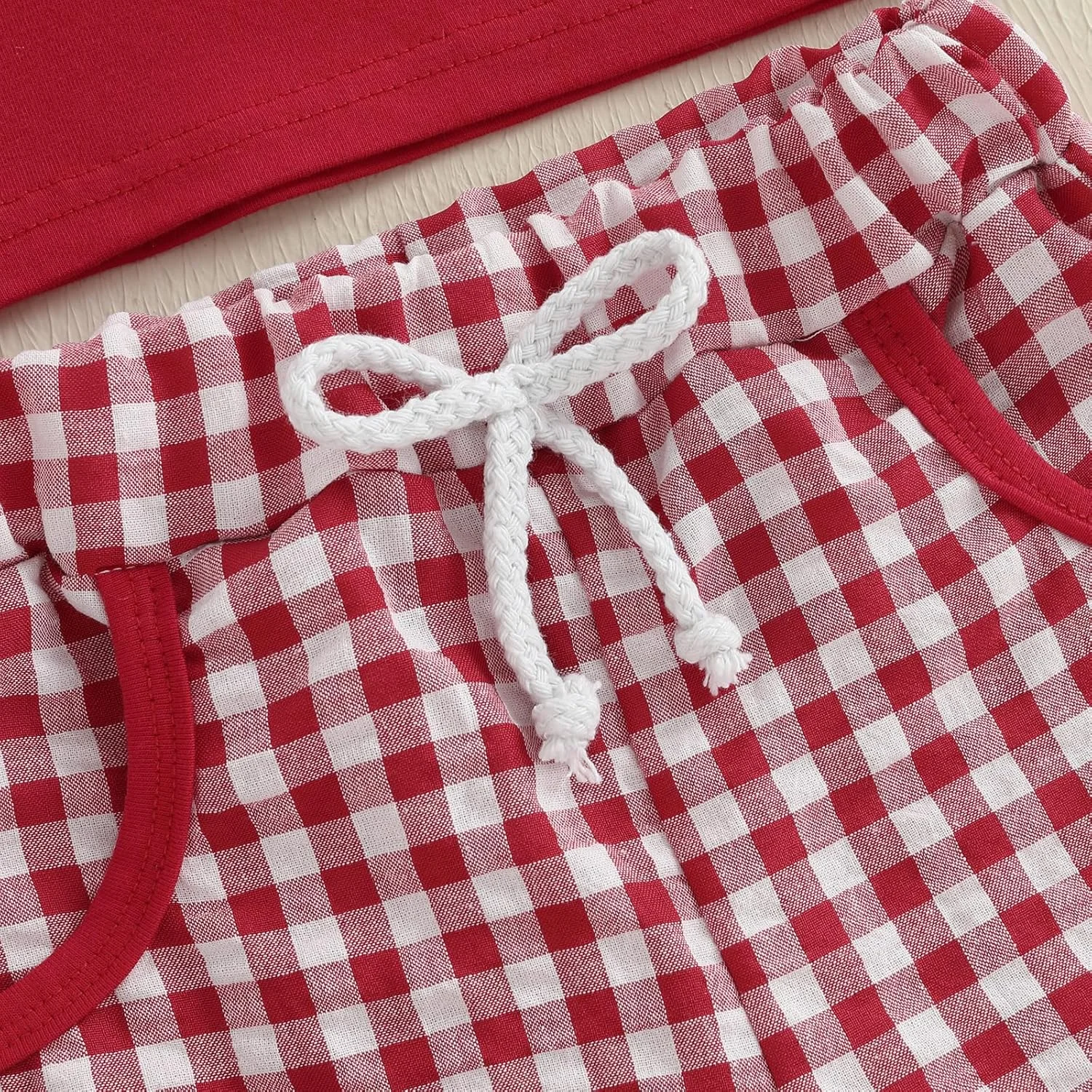 ست لباس پسرانه نوزادی BemeyourBBs برای چهارم جولای، تاپ رکابی با طرح پرچم آمریکا و شورت کشی، لباس روز استقلال
