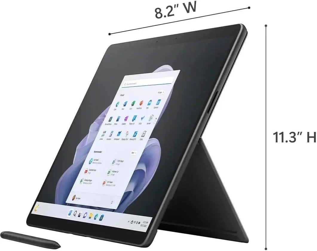 تبلت مایکروسافت Surface Pro 9، 13 اینچ، i7-1255U، 16 گیگابایت رم، 512 گیگابایت SSD، ویندوز 11 هوم 64 بیتی، مشکی VQ1-00001