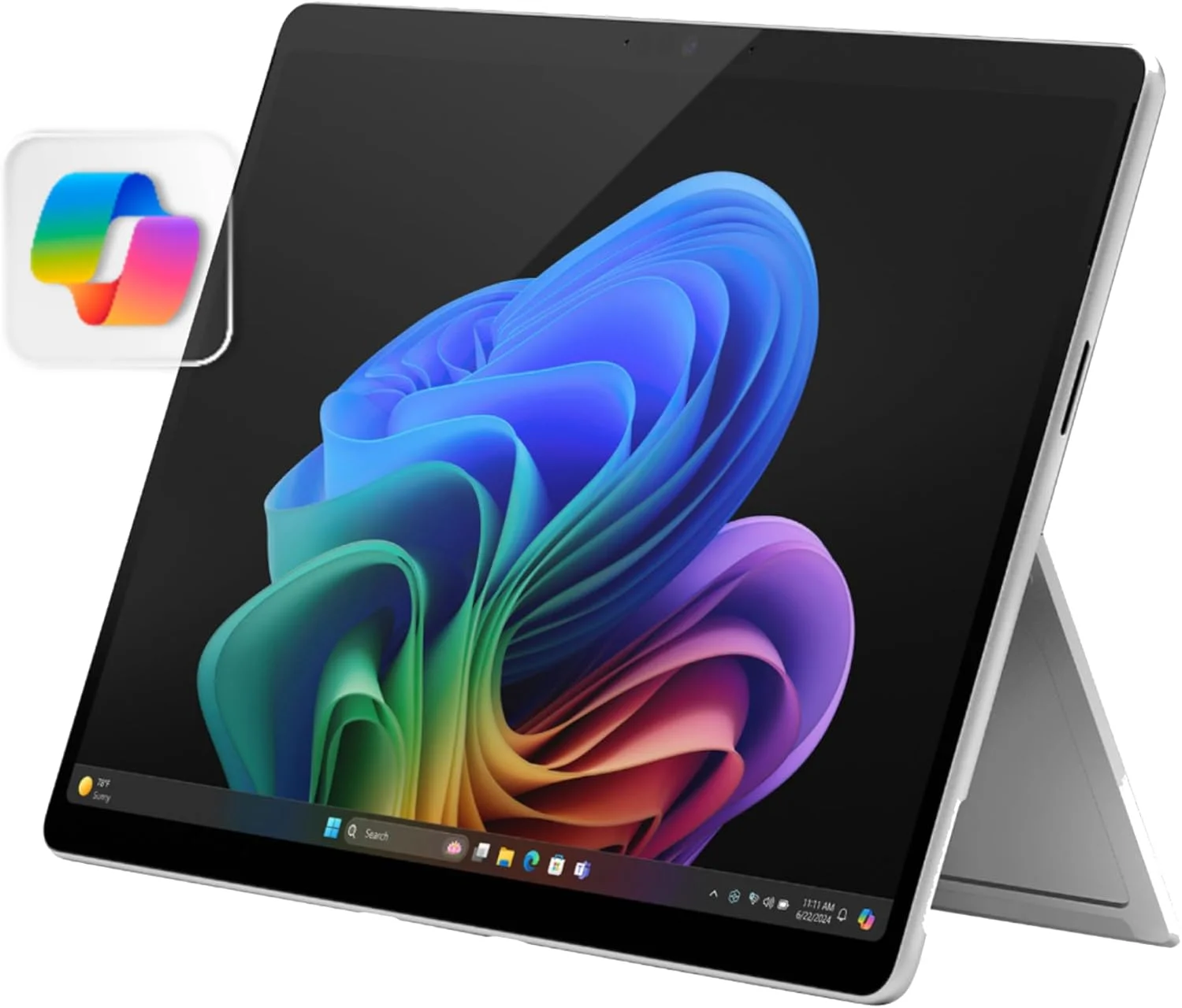 لپ تاپ/تبلت 2 در 1 مایکروسافت Surface Pro (2024)، ویندوز 11 Copilot+ PC، صفحه نمایش لمسی 13 اینچی، Snapdragon X Plus (10 هسته ای)، 16 گیگابایت رم، 256 گیگابایت حافظه، پلاتینیوم