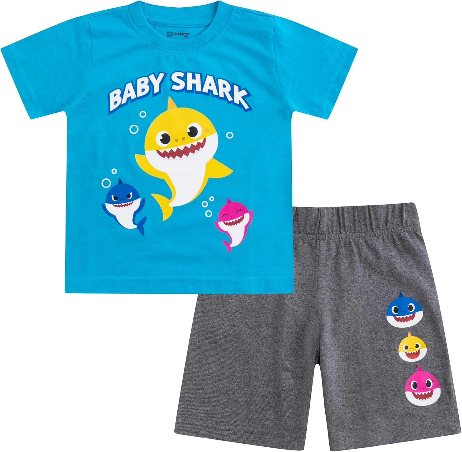 ست تی شرت و شلوارک پسرانه Nickelodeon طرح Baby Shark برای کودکان نوپا