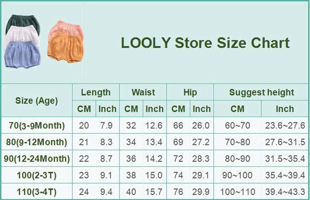 شورت نخی و کتانی LOOLY Baby Bloomers مناسب نوزادان دختر و پسر