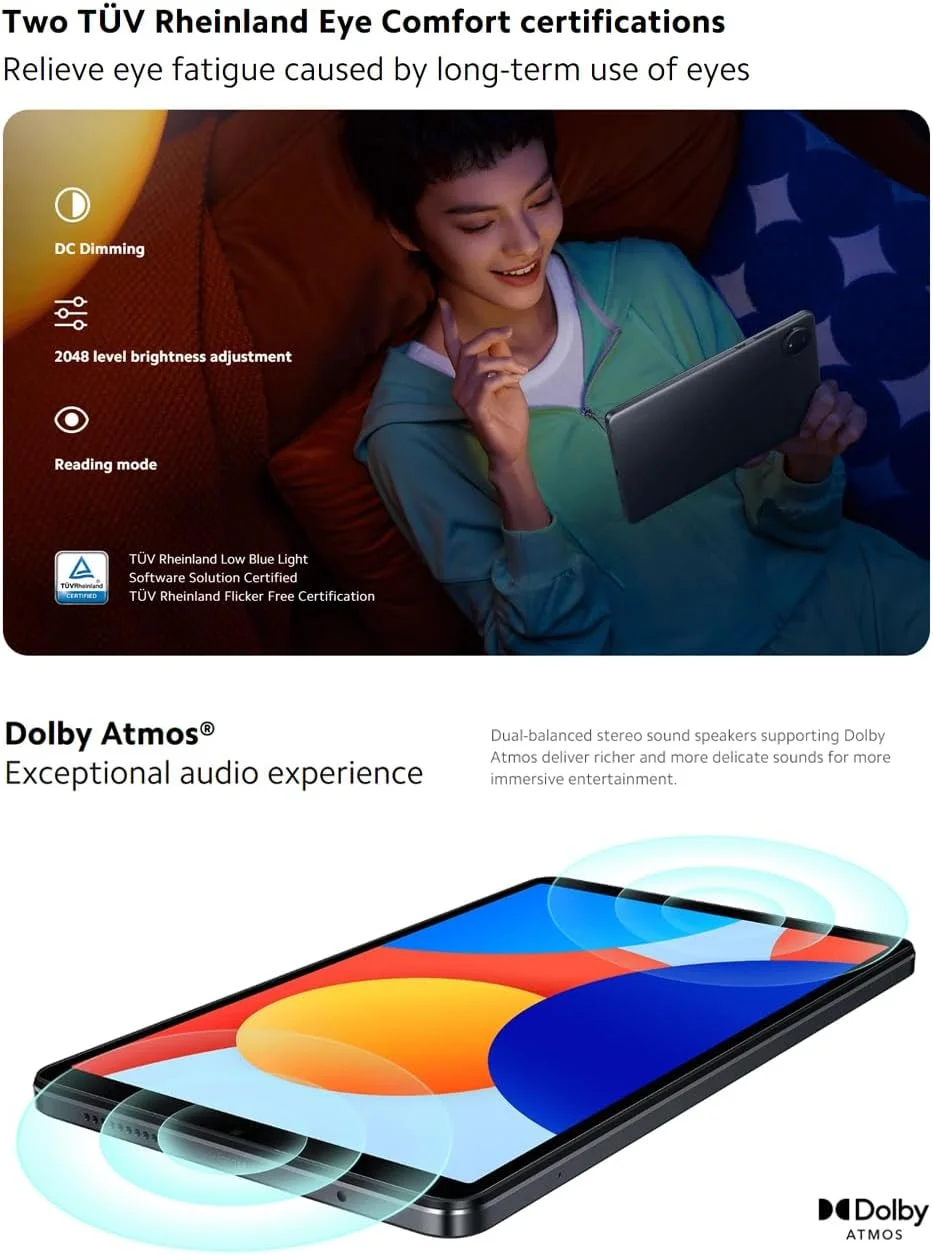تبلت شیائومی Redmi Pad SE با صفحه نمایش 8.7 اینچی، باتری 6650 میلی آمپر، پردازنده MediaTek Helio G85، رم 6 گیگابایتی، حافظه داخلی 128 گیگابایتی، مشکی نسخه اروپا تبلت شیائومی Redmi Pad SE با صفحه نمایش 8.7 اینچی، باتری 6650 میلی آمپر، پردازنده MediaTek Helio G85، رم 6 گیگابایتی، حافظه داخلی 128 گیگابایتی، مشکی نسخه اروپا